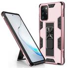 For Samsung Galaxy Note20 Soldier Armor Shockproof TPU + PC Magnetic Protective Case with Holder(Rose Gold) - 1
