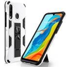 For Huawei P30 Lite Soldier Armor Shockproof TPU + PC Magnetic Protective Case with Holder(White) - 1
