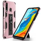 For Huawei P30 Lite Soldier Armor Shockproof TPU + PC Magnetic Protective Case with Holder(Rose Gold) - 1