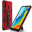 For Huawei P30 Lite Soldier Armor Shockproof TPU + PC Magnetic Protective Case with Holder(Red) - 1