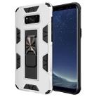 For Samsung Galaxy S8+ Soldier Armor Shockproof TPU + PC Magnetic Protective Case with Holder(White) - 1