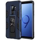 For Samsung Galaxy S9 Soldier Armor Shockproof TPU + PC Magnetic Protective Case with Holder(Blue) - 1