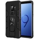 For Samsung Galaxy S9 Soldier Armor Shockproof TPU + PC Magnetic Protective Case with Holder(Black) - 1