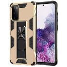 For Samsung Galaxy S20 Soldier Armor Shockproof TPU + PC Magnetic Protective Case with Holder(Gold) - 1