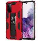 For Samsung Galaxy S20 Soldier Armor Shockproof TPU + PC Magnetic Protective Case with Holder(Red) - 1