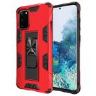 For Samsung Galaxy S20+ Soldier Armor Shockproof TPU + PC Magnetic Protective Case with Holder(Red) - 1