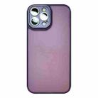 For iPhone 15 Pro Max Skin Feel Phone Case with Lens Film(Purple) - 1