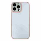 For iPhone 15 Pro Skin Feel Phone Case with Lens Film(Pink) - 1