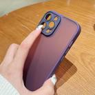 For iPhone 13 Skin Feel Phone Case with Lens Film(Purple) - 5