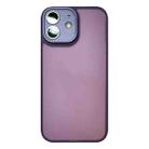 For iPhone 12 Skin Feel Phone Case with Lens Film(Purple) - 1