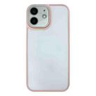 For iPhone 12 Skin Feel Phone Case with Lens Film(Pink) - 1