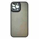 For iPhone 12 Pro Max Skin Feel Phone Case with Lens Film(Black) - 1