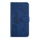 For ZTE nubia S 5G A403ZT Skin Feel Butterfly Peony Embossed Leather Phone Case(Blue) - 2