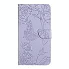 For ZTE nubia S 5G A403ZT Skin Feel Butterfly Peony Embossed Leather Phone Case(Purple) - 2