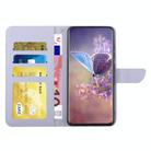 For ZTE nubia S 5G A403ZT Skin Feel Butterfly Peony Embossed Leather Phone Case(Purple) - 3