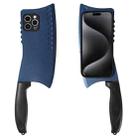 For iPhone 15 Pro Max Simulated Kitchen Knife TPU + PC Phone Case(Blue) - 1