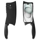 For iPhone 15 Simulated Kitchen Knife TPU + PC Phone Case(Black) - 1