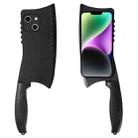 For iPhone 14 Plus Simulated Kitchen Knife TPU + PC Phone Case(Black) - 1