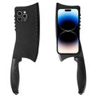 For iPhone 14 Pro Simulated Kitchen Knife TPU + PC Phone Case(Black) - 1