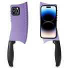 For iPhone 14 Pro Max Simulated Kitchen Knife TPU + PC Phone Case(Purple) - 1