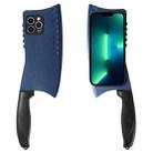 For iPhone 13 Pro Max Simulated Kitchen Knife TPU + PC Phone Case(Blue) - 1