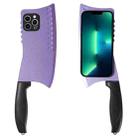 For iPhone 13 Pro Max Simulated Kitchen Knife TPU + PC Phone Case(Purple) - 1