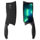 For iPhone 13 Pro Simulated Kitchen Knife TPU + PC Phone Case(Black) - 1