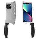 For iPhone 13 Simulated Kitchen Knife TPU + PC Phone Case(Silver) - 1