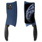 For iPhone 11 Pro Max Simulated Kitchen Knife TPU + PC Phone Case(Blue) - 1