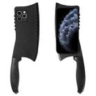 For iPhone 11 Pro Max Simulated Kitchen Knife TPU + PC Phone Case(Black) - 1