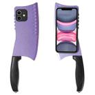 For iPhone 11 Simulated Kitchen Knife TPU + PC Phone Case(Purple) - 1