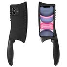 For iPhone 11 Simulated Kitchen Knife TPU + PC Phone Case(Black) - 1