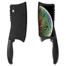 For iPhone X / XS Simulated Kitchen Knife TPU + PC Phone Case(Black) - 1