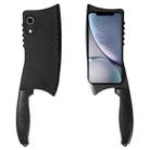 For iPhone XR Simulated Kitchen Knife TPU + PC Phone Case(Black) - 1