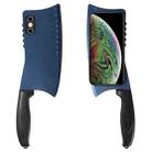 For iPhone XS Max Simulated Kitchen Knife TPU + PC Phone Case(Blue) - 1
