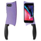 For iPhone 8 Plus / 7 Plus Simulated Kitchen Knife TPU + PC Phone Case(Purple) - 1