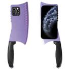 For iPhone 11 Pro Simulated Kitchen Knife TPU + PC Phone Case(Purple) - 1