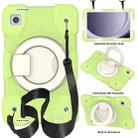 For Samsung Galaxy Tab A9 8.7 2023 Silicone Hybrid PC Tablet Case with Shoulders Strap(Green) - 1