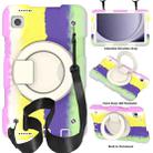 For Samsung Galaxy Tab A9 8.7 2023 Silicone Hybrid PC Tablet Case with Shoulders Strap(Colorful Purple) - 1