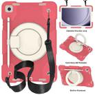 For Samsung Galaxy Tab A9+ 11 2023 Silicone Hybrid PC Tablet Case with Shoulders Strap(Begonia Red) - 1