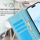 For iPhone 16 Pro Max 2 in 1 Detachable Phone Leather Case(Blue) - 3