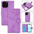 For iPhone 16 Pro Max 2 in 1 Detachable Phone Leather Case(Purple) - 1