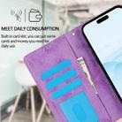 For iPhone 16 Pro Max 2 in 1 Detachable Phone Leather Case(Purple) - 3