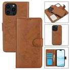 For iPhone 16 Pro Max 2 in 1 Detachable Phone Leather Case(Brown) - 1