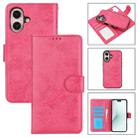 For iPhone 16 Plus 2 in 1 Detachable Phone Leather Case(Pink) - 1