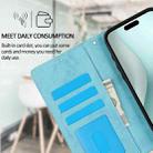 For iPhone 16 Plus 2 in 1 Detachable Phone Leather Case(Blue) - 3