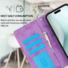 For iPhone 16 Plus 2 in 1 Detachable Phone Leather Case(Purple) - 3