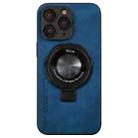 For iPhone 11 Pro Max i.Crystal Lambskin Fulcrum Support Phone Case(Blue) - 1