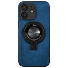 For iPhone 11 i.Crystal Lambskin Fulcrum Support Phone Case(Blue) - 1