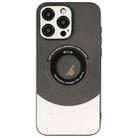 For iPhone 12 Pro Contrast Color Logo Display Magnetic Phone Case(Black Silver) - 1